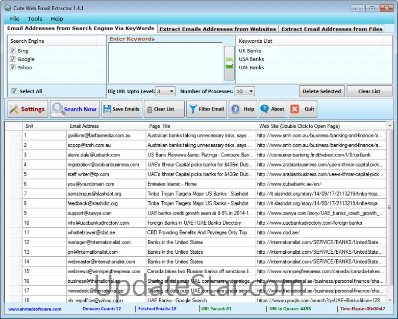 Web Email Address Extractor 1.3