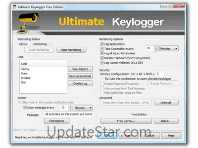 Ultimate Keylogger Free Edition 2.20
