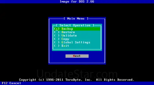 Image for DOS using CUI 2.99