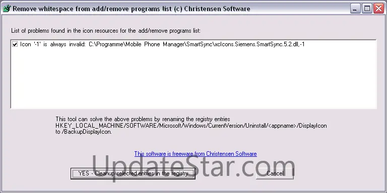 RemoveWhitespaceFromAddRemovePrograms 1.1