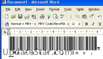Morovia Code39(Full ASCII) Fontware 3.0