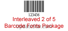 Interleaved 2 of 5 Barcode Fonts Package 2023