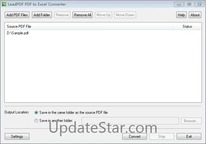LeadPDF PDF to Excel Converter 11.0
