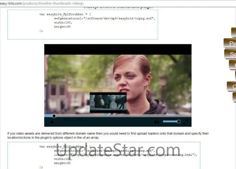 Videojs time line thumbnails plugin 1.0.1
