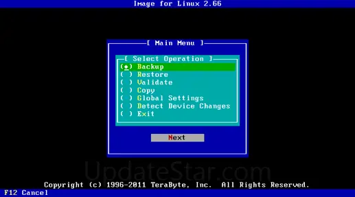 Image for Linux using CUI 2.99