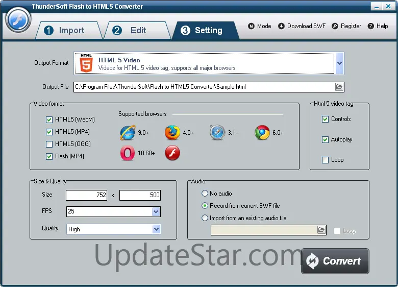 ThunderSoft Flash to HTML5 Converter 2.3.2