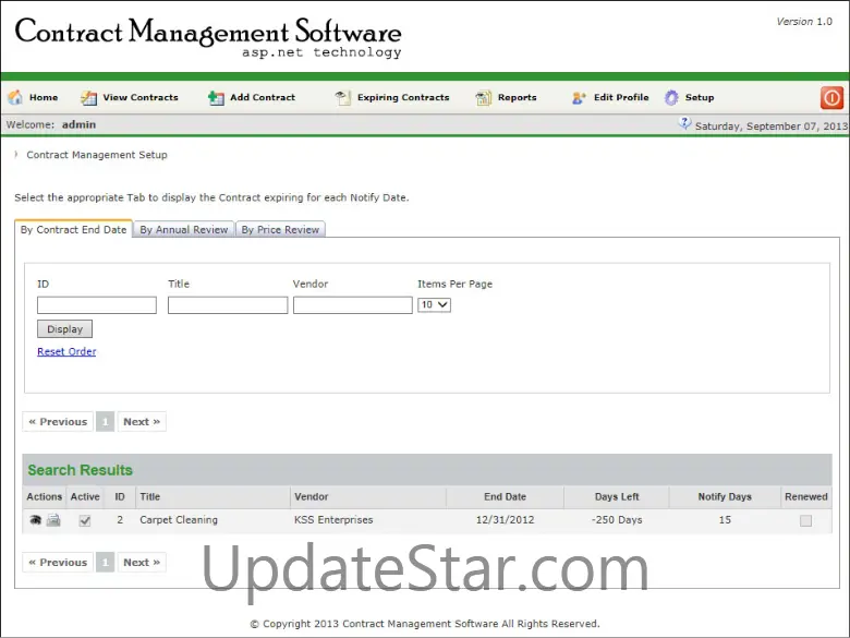 Contract Management Software C# 1.0