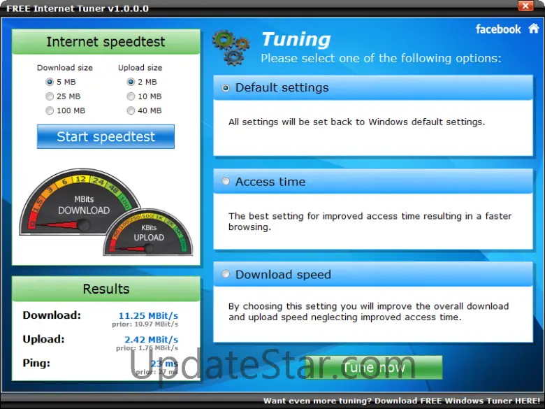 Free Internet Tuner 1.0.0.7