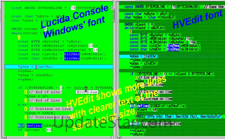 HVEdit TrueType Text Editor Font 1.0