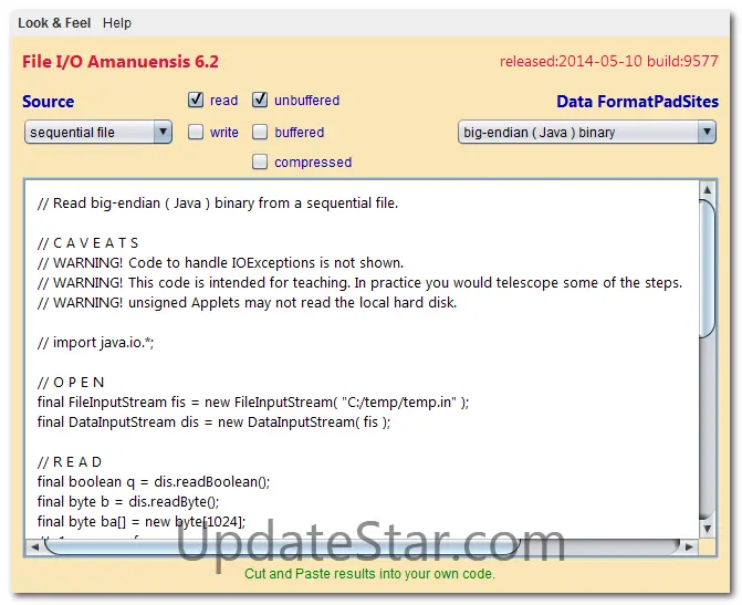 File I/O Amanuensis 6.2