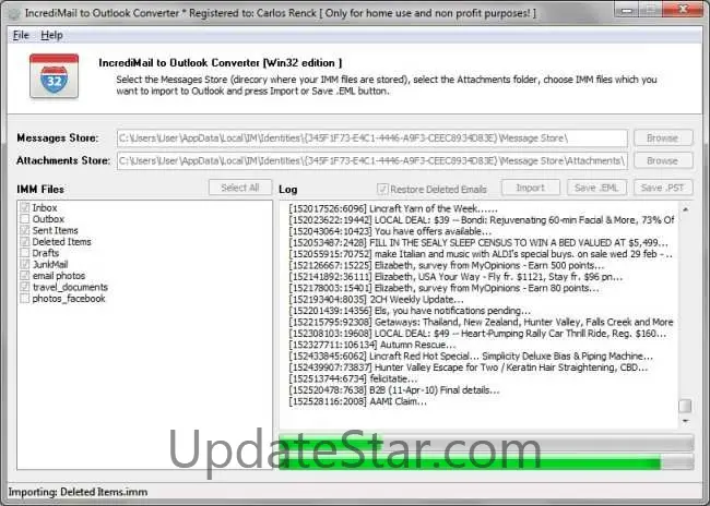 Incredimail to Outlook Converter 7.1