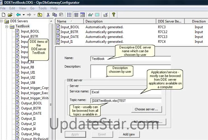 DDE client for OpcDbGateway 1.0