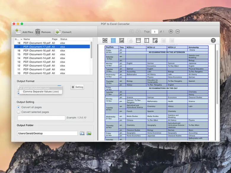 PDF to Excel Converter for Mac 6.0