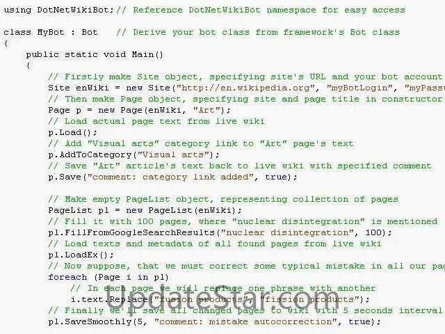 DotNetWikiBot Framework 3.12