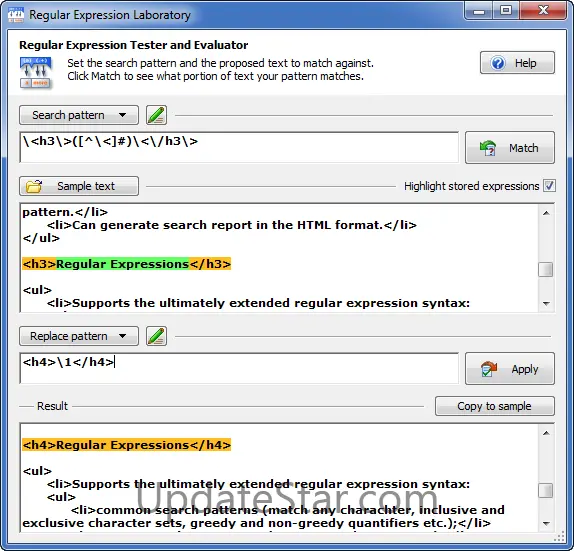 Regular Expression Laboratory 2.0
