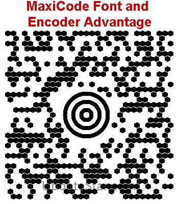MaxiCode Font and Encoder Advantage 21.03