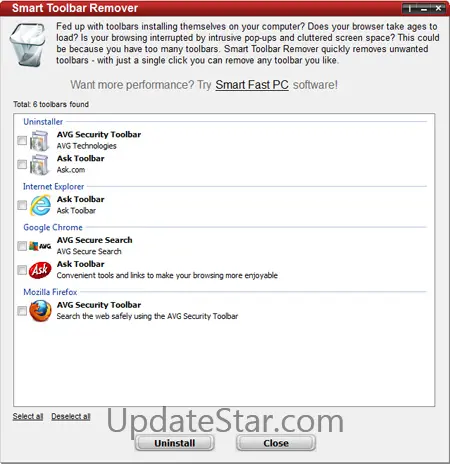 Smart Toolbar Remover 3.5
