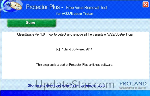 W32/Upatre Free Virus Removal Tool 1.0