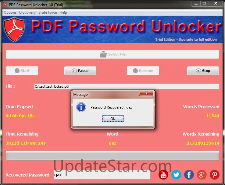 PDF Password Unlocker 1.0
