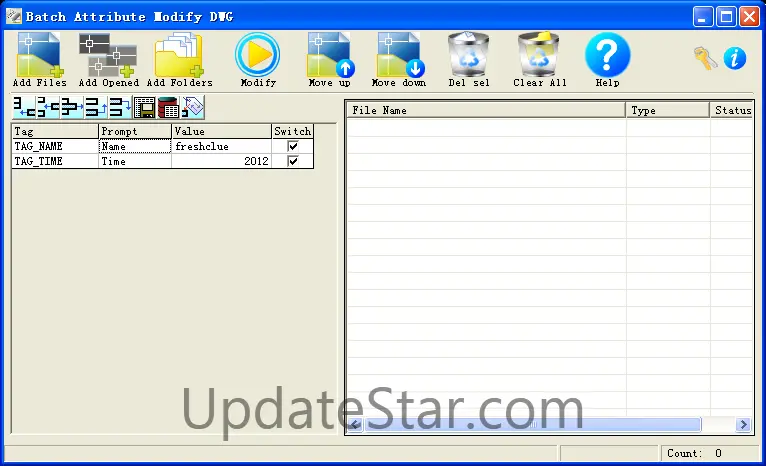 Batch Attribute Modify DWG