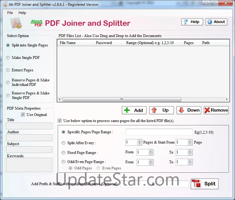 Ab PDF Joiner and Splitter - Site License