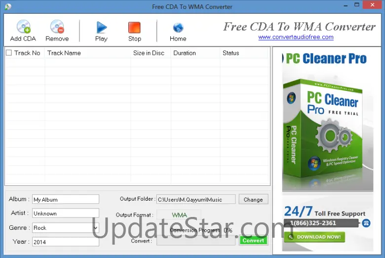 Free CDA to WMA Converter 1.0