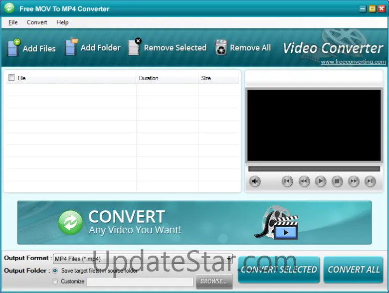 Free MOV to MP4 Converter Pro 1.0