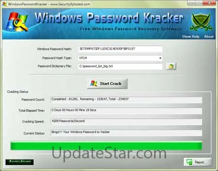 WindowsPassword Kracker 4.0