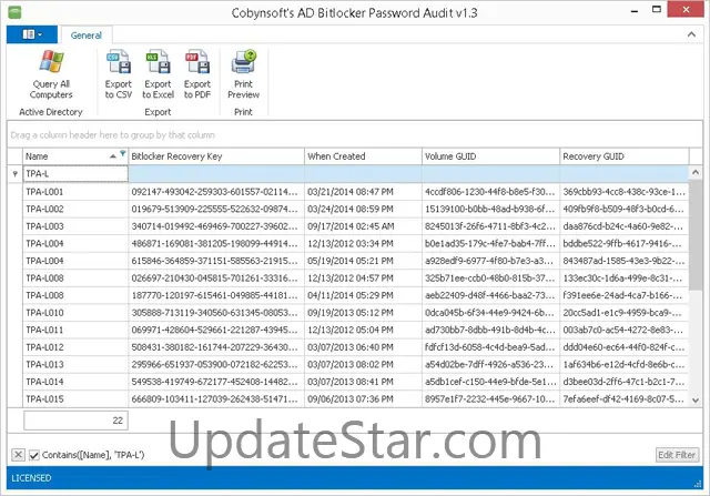 AD Bitlocker Password Audit 1.3