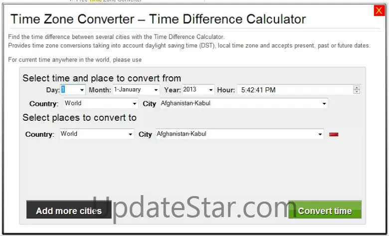 Time Zone Converter - Time Difference Calculator 1.0