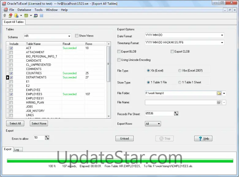OracleToExcel 2.2