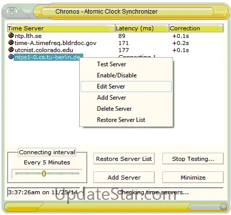 Chronos Atomic Clock Synchronizer 5.4