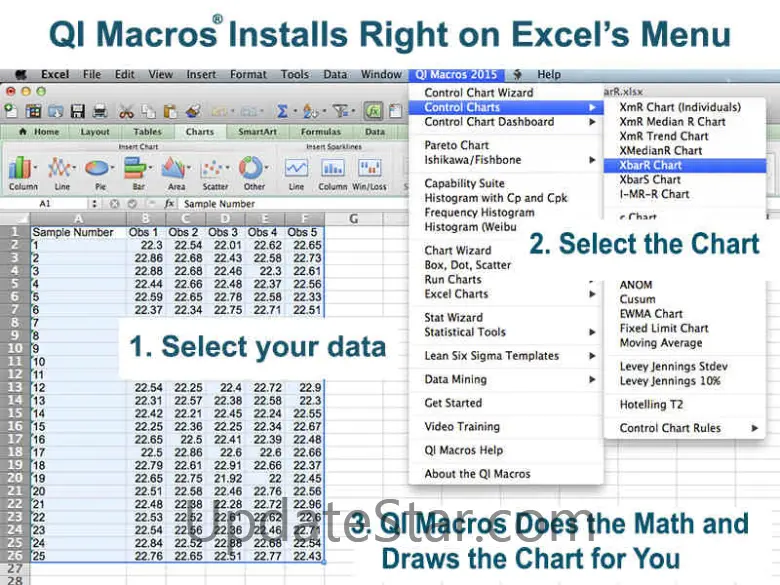 QI Macros SPC Software for Mac