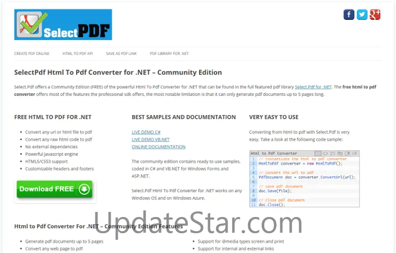 SelectPdf Html To Pdf Converter for .NET 1.2
