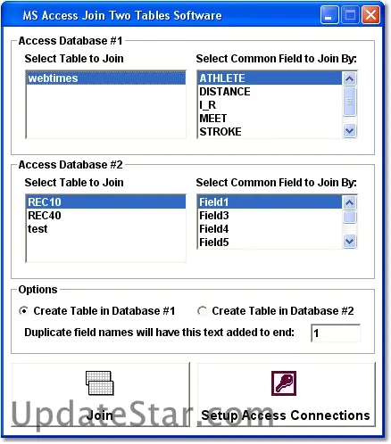 MS Access Join Two Tables Software 7.0
