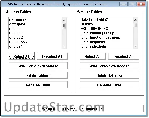MS Access Sybase Anywhere Import, Export & Convert Software 7.0
