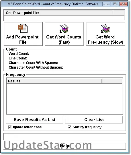 MS PowerPoint Word Count & Frequency Statistics Software 7.0