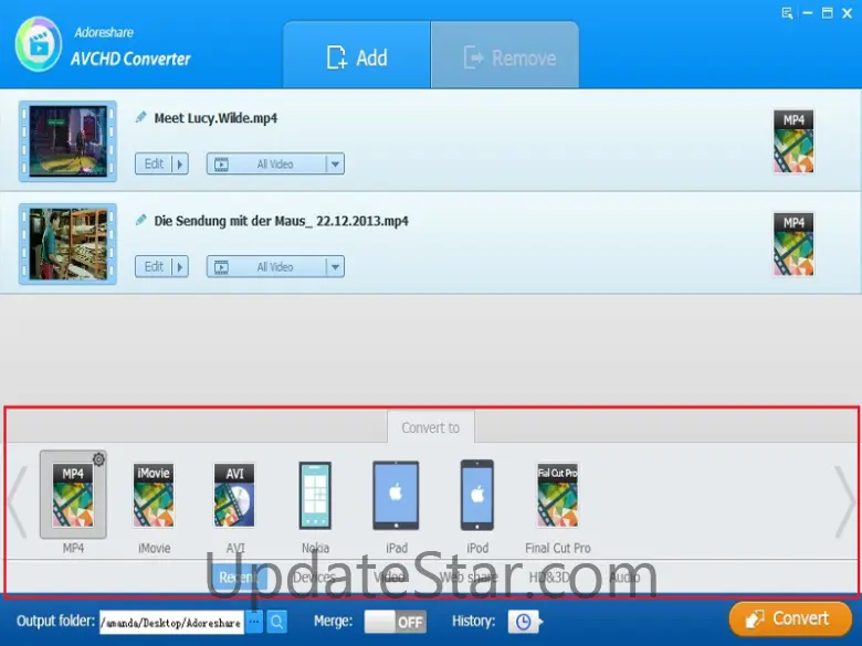 Adoreshare AVCHD Converter for Windows 2.0.0.1