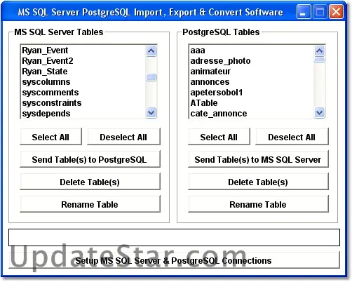 MS SQL Server PostgreSQL Import, Export & Convert Software 7.0