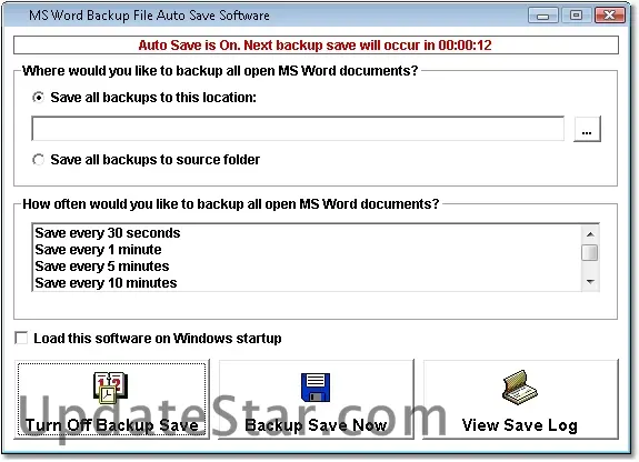 MS Word Backup File Auto Save Software 7.0