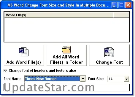 MS Word Change Font In Multiple Documents Software 7.0