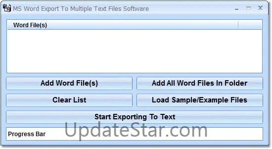 MS Word Export To Multiple Text Files Software 7.0