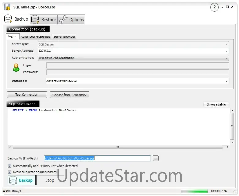 SQL Table Zip 1.0.2.8