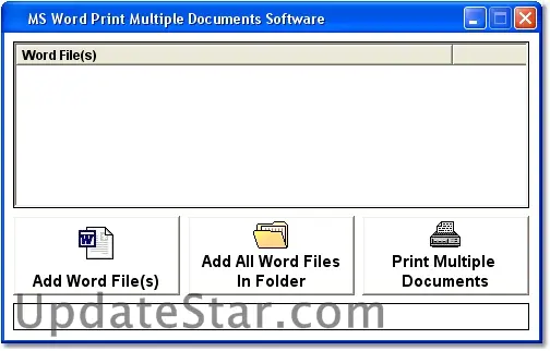 MS Word Print Multiple Documents Software 7.0