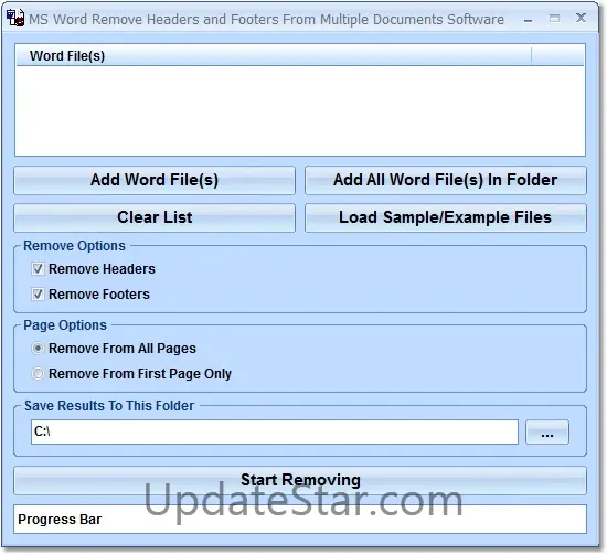 MS Word Add Headers and Footers To Multiple Documents Software 7.0