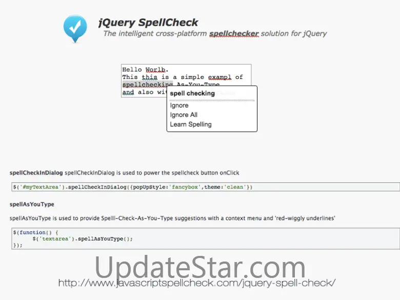 jQuery Spell Check 4.3