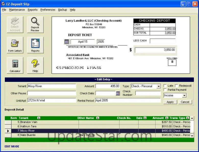 EZ DepositSlip 3.2