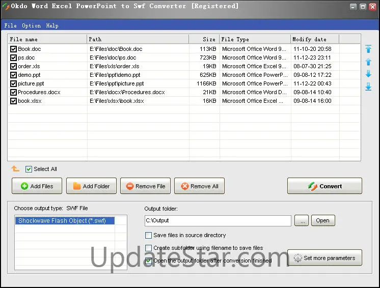 Okdo Word Excel PowerPoint to Swf Converter