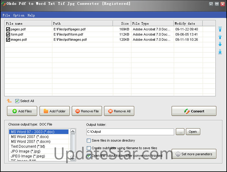 Okdo Pdf to Word Txt Tif Jpg Converter 5.0
