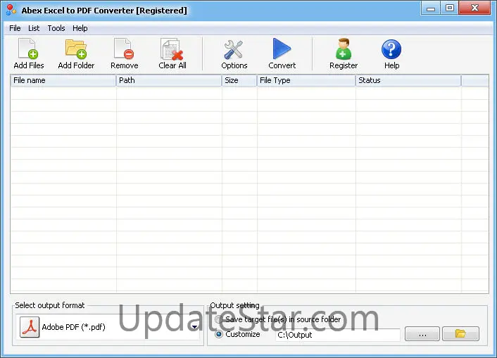 Abex Excel to PDF Converter